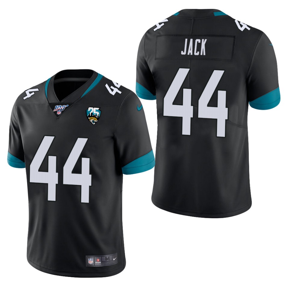 Men Nike Jacksonville Jaguars #44 Myles Jack Black 25th Anniversary Vapor Limited Stitched NFL 100th Season Jersey